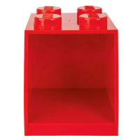 Polička v štýle LEGO kocky, 2 x 2 (červená)
