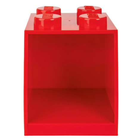 Polička v štýle LEGO kocky, 2 x 2 (červená)