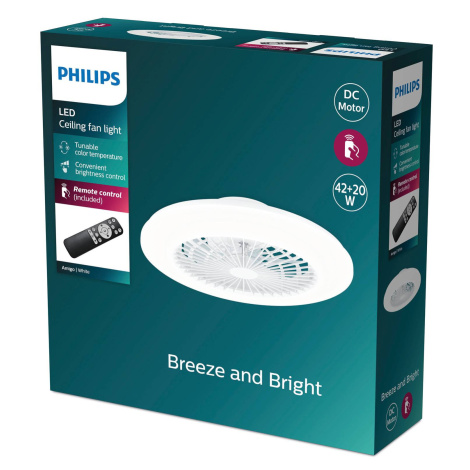 Philips Amigo stropný ventilátor s LED osvetlením