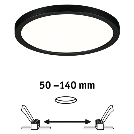 Paulmann Areo LED panel okrúhly čierny 4000K Ø17,5cm