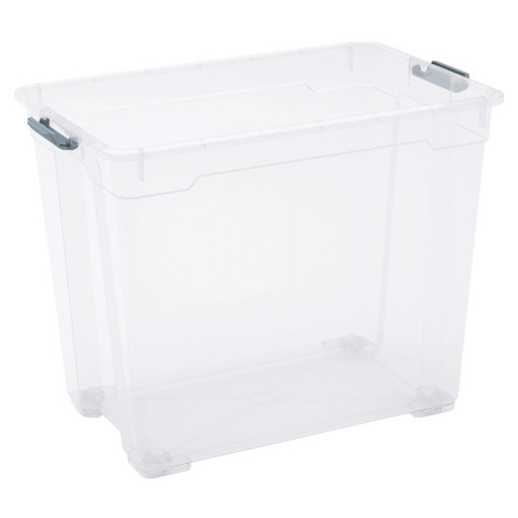 OBI Univerzálny úložný box Cadiz XXL s kolieskami, transparentný, 48,5 x 58 x 38