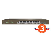 Tenda TEG3328F Managed L2 Gigabit Switch, 24x RJ45 10/100/1000 Mb/s, 4x SFP 1 Gb/s, Fanles