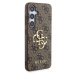 Guess PU 4G Metal Logo Zadný Kryt pre Samsung Galaxy S24+ Brown