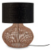 Stolová lampa s textilným tienidlom v čierno-prírodnej farbe (výška 48 cm) Kalahari – Good&amp;M