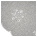 Forbyt Vianočný obrus Vločky sivá, 40 x 90 cm