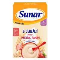 SUNAR mliečna kaša s 8 cereáliami jahoda, banán 210 g