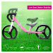 Balančné odrážadlo skladacie Folding Balance Bike Pink smarTrike ružové z hliníka s ergonomickým