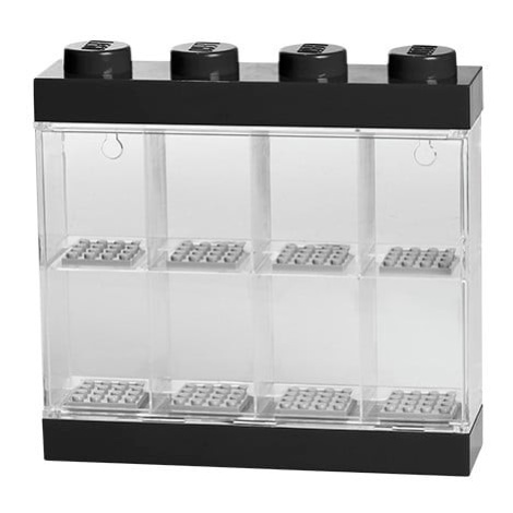 Čierno-biela zberateľská skrinka na 8 minifigúrok LEGO
