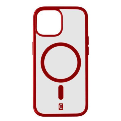 Cellularline Pop Mag s podporou Magsafe pre Apple iPhone 15, číry / červený