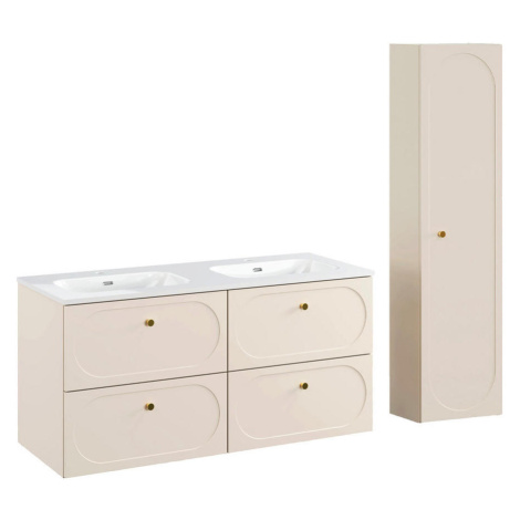 Petits-meubles KÚPEĽŇOVÝ NÁBYTOK 120.4cm Sanae 2-dielna súprava Piesočnato-béžová