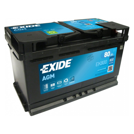 EXIDE AGM 80Ah Autobatéria Start-Stop 12V , 800A , EK800