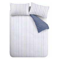 Biele/modré bavlnené obliečky na jednolôžko 135x200 cm Hastings Stripe – Content by Terence Conr