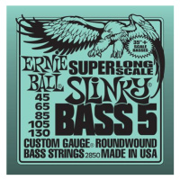 Ernie Ball 2850 Basgitara s dlhou stupnicou z nehrdzavejúcej ocele 5 Slinky - .045 - .130