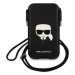Taška Karl Lagerfeld Handbag KLHCP12MOPHKHK 6,1" black hardcase Saffiano Ikonik Karl`s Head (KLH