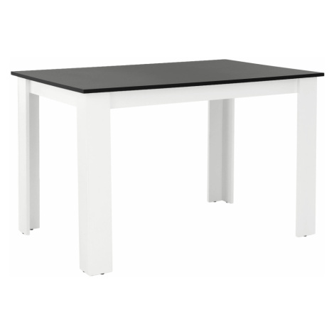 Jedálenský stôl, biela/čierna, 120x80 cm, KRAZ Tempo Kondela
