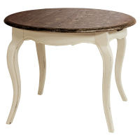 Estila Luxusný provensálsky jedálenský rozkladací stôl Antoinette z masívneho mahagónového dreva