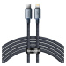 Kábel Baseus Crystal Shine cable USB-C to Lightning, 20W, PD, 2m, black (6932172602772)