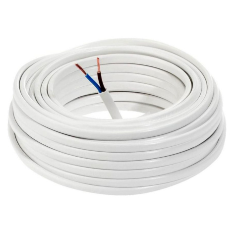 Elektrický kábel Omyp 2x1,0 biely, bubon 20m MERKURY MARKET