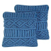 BELIANI, Sada 2 bavlnených vankúšov 45 × 45 cm modrá KARATAS, 205125