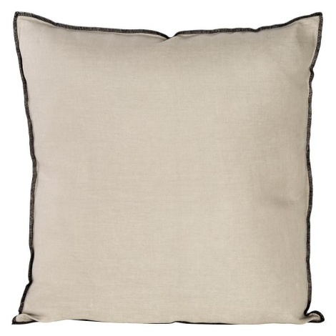 Obliečka na vankúš Linen/5/C 45x45 béžová čierna 405210 Eurofirany