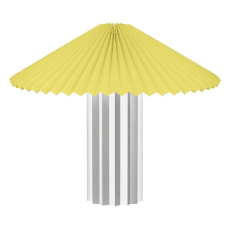 Žltá/v striebornej farbe stolová lampa so stmievačom s textilným tienidlom (výška  36 cm) Taite  Blomus