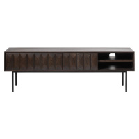 Čierny TV stolík 160x50 cm Latina – Unique Furniture