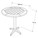 Hliníkový okrúhly záhradný jedálenský stôl ø 68 cm Spring – Ezeis