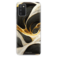 Odolné silikónové puzdro iSaprio - Black and Gold - Samsung Galaxy A03s