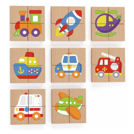 Detské drevené magnetické puzzle Viga