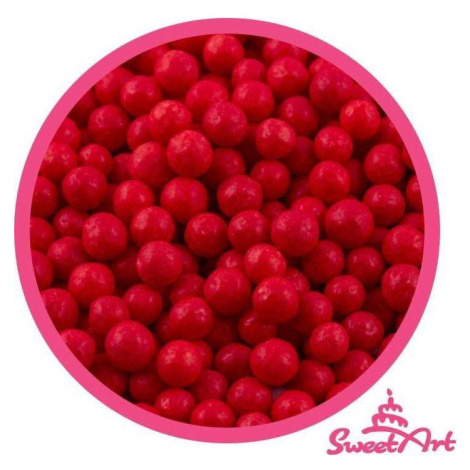 SweetArt cukrové perly červené 5 mm (80 g) - dortis - dortis