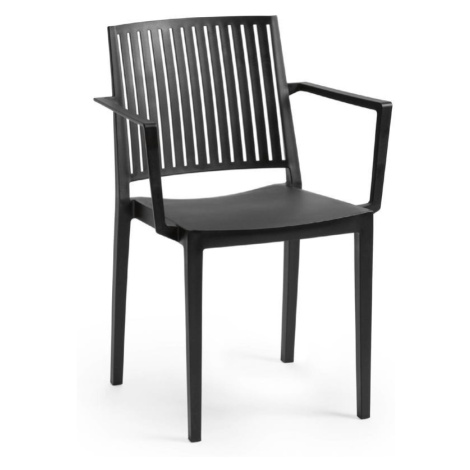 Jedálenská stolička BARS ARMCHAIR Čierna,Jedálenská stolička BARS ARMCHAIR Čierna Rojaplast