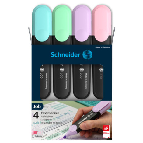 SCHNEIDER JOB - Sada pastelových zvýrazňovačov 4 ks Schneider Electric