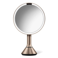 Kozmetické zrkadielko Simplehuman Dual Touch Rose Gold nerez oceľ SHST3053