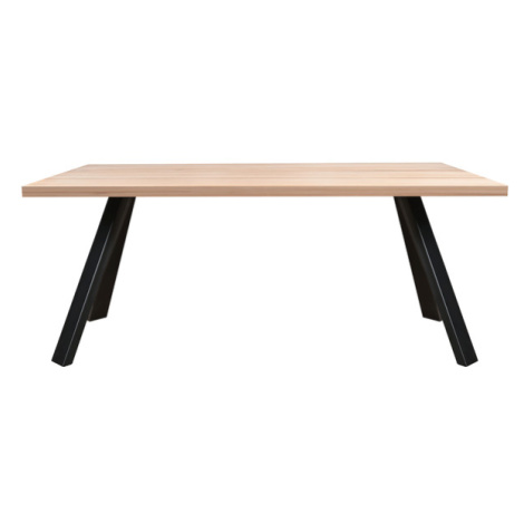 Sconto Jedálenský stôl AMAYA L dub/kov, šírka 140 cm, rovná hrana Houseland