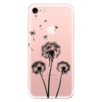 Odolné silikónové puzdro iSaprio - Three Dandelions - black - iPhone 7