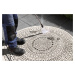 Kusový koberec Twin-Wendeteppiche 103101 creme schwarz kruh – na ven i na doma - 240x240 (průměr