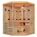 Juskys Infračervená sauna Kiruna150 s duálnou technológiou a drevom Hemlock