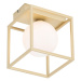 Dizajnová stropná lampa zlatá s bielou - Aniek