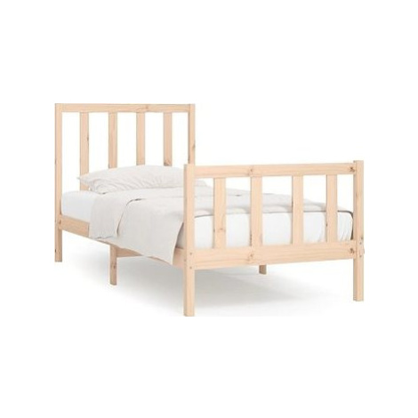 Rám postele masívne drevo 90 × 200 cm, 3106818 SHUMEE
