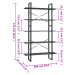 vidaXL 5-poschodová knižnica sivá 100x30x175 cm borovicové drevo