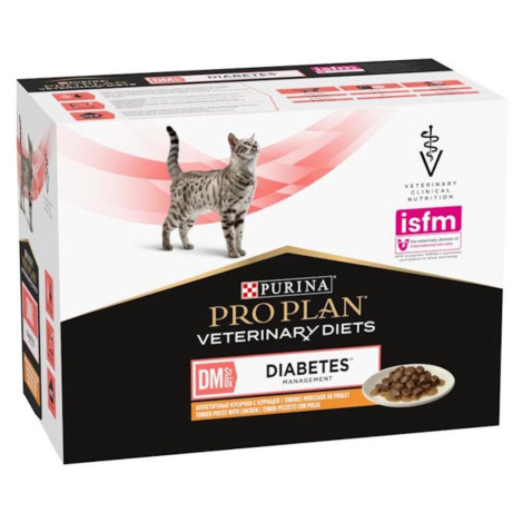 PURINA PRO PLAN Vet Diets DM Diabetes Management Chicken kapsička pre mačky 10x85 g