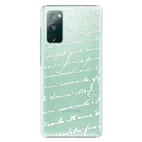 Plastové puzdro iSaprio - Handwriting 01 - white - Samsung Galaxy S20 FE