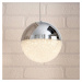 Závesné LED svietidlo Sphere, chróm, 1-pl., Ø 12cm