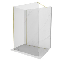 MEXEN/S - Kyoto Sprchová zástena WALK-IN 90 x 90 cm, transparent, zlatá kartáčovaná 800-090-212-