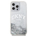 DKNY Liquid Glitter Arch Logo Zadný Kryt pre iPhone 15 Pro Max Transparent