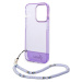 Plastové puzdro Guess na Apple iPhone 14 Pro GUHCP14LHGCOHU IML Electro Cam w. Strap Translucent