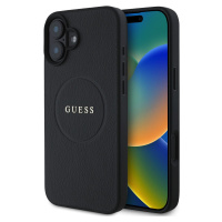 Guess Grained Kryt s MagSafe pre iPhone 16, Čierny