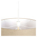Vidiecka závesná lampa biela so svetlohnedým tienidlom 50cm - Combi