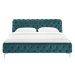 LuxD Dizajnová posteľ Rococo 180 x 200 cm modrý zamat