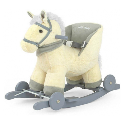 Milly Mally Hojdací koník s melódiou a kolieskami Polly béžový
